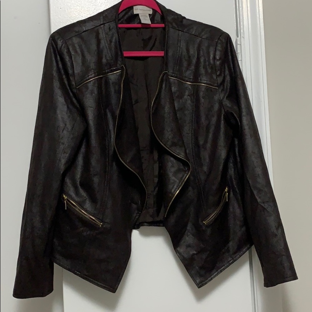 Faux leather jacket
